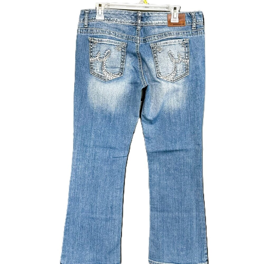 Maurices Bootcut Jeans Juniors Size 11/12 Short Distressed Low Rise